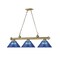 Z-Lite Cordon 3 Light Billiard, Rubbed Brass & Dark Blue 2306-3RB-ARDB - alternate 8